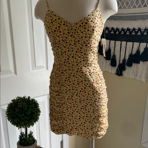 Coquette Yellow Floral Mini Dress - Picture 1 of 4